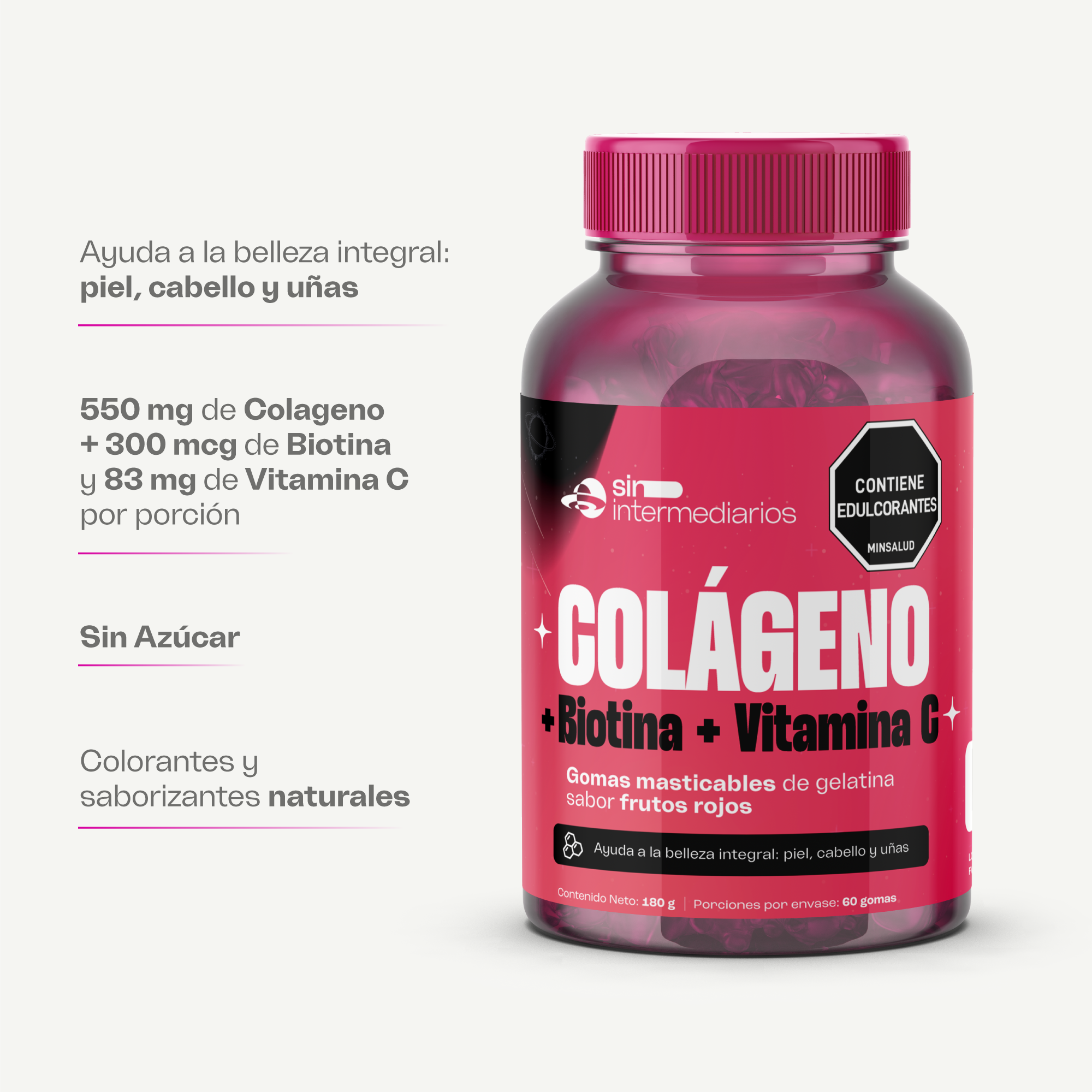 Gomas con Colageno + Biotina + Vitamina C