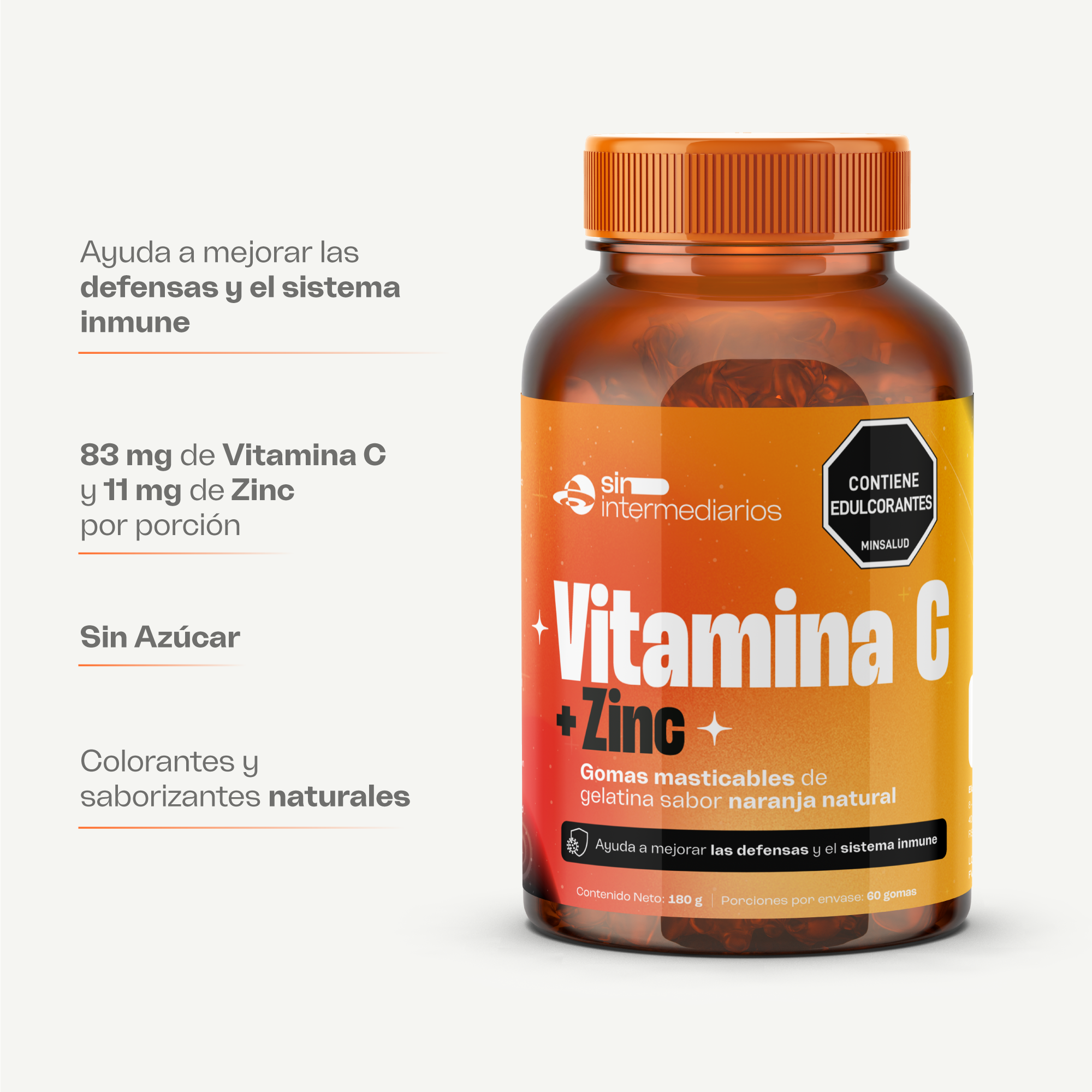 Gomas con Vitamina C + Zinc